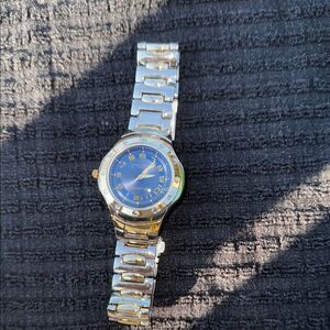 Vellaccio Gold Silver Watch with Blue Dial